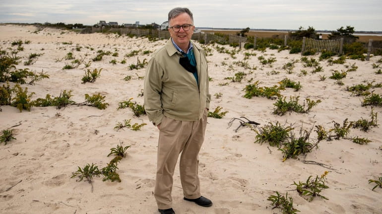 Wayne Horsley at the site of proposed engineered inlet at...