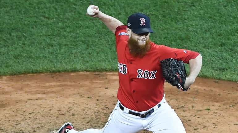 Craig Kimbrel was the last of five Red Sox relievers,...