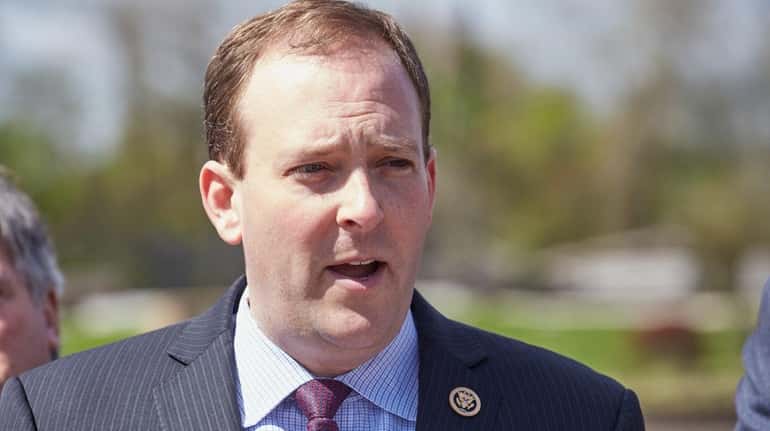 Rep. Lee Zeldin speaks at a news conference in Riverhead...