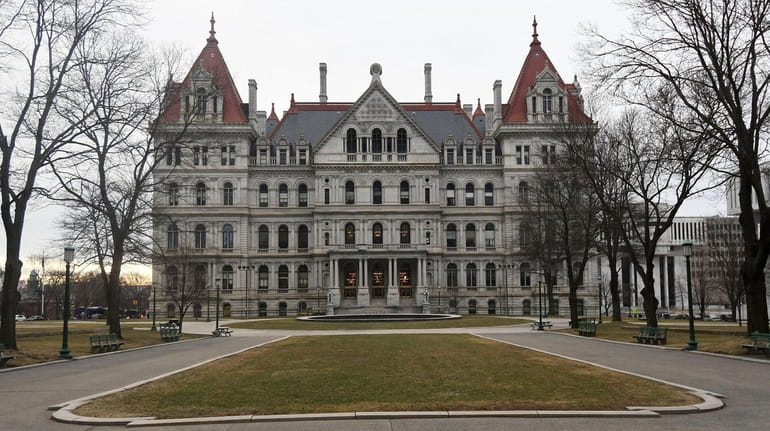 A view of the New York state Capitol in Albany...