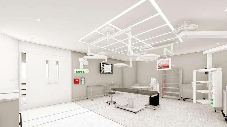 A rendering of one of the planned surgical suites.