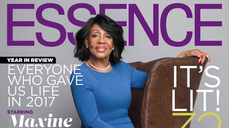 Essence magazine's December / January 2018 cover, featuring Maxine Moore...