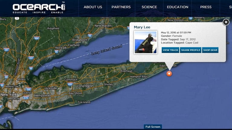 This screen shot shows where an OCEARCH locator heard from...
