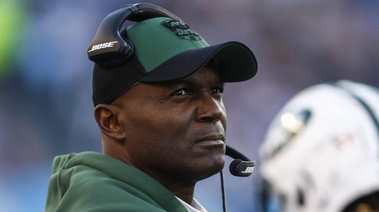 Jets head coach Todd Bowles against the Tennessee Titans at...