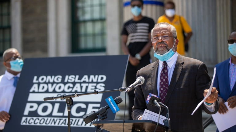Attorney Frederick Brewington representing the newly-formed Long Island Advocates for Police...