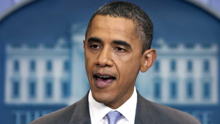 President Barack Obama speaks from White House briefing room. (July...