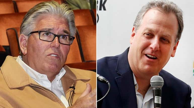 This composite image shows WFAN's Mike Francesa, left, and ESPN...