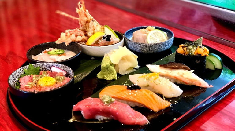 Omakase (chef's choice of sushi) at Umami in Huntington.