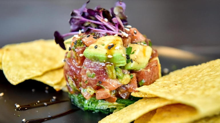 Yellowfin tuna poke by chef Charley Sinden at Blue Point...