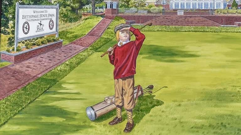Artist Elaine Faith Thompson's PGA Bethpage poster.