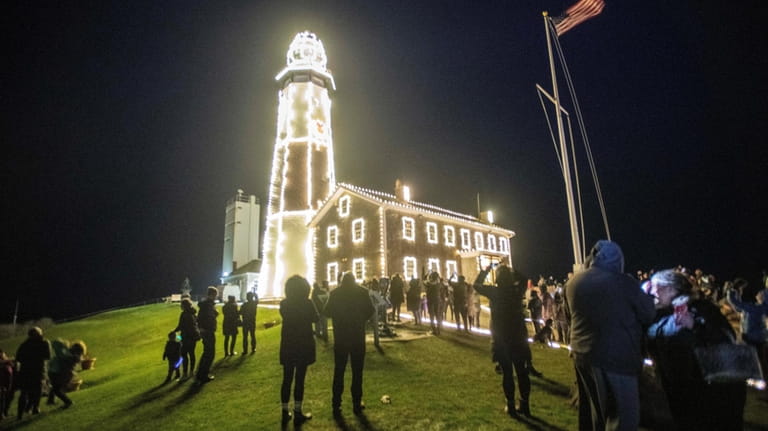 The Montauk Lighthouse Committee held their Lighting of the Lighthouse.