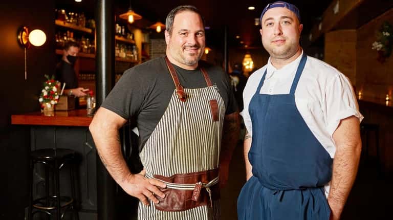Chef owner Steven Scalesse and sous chef Stephen Branciforte at...