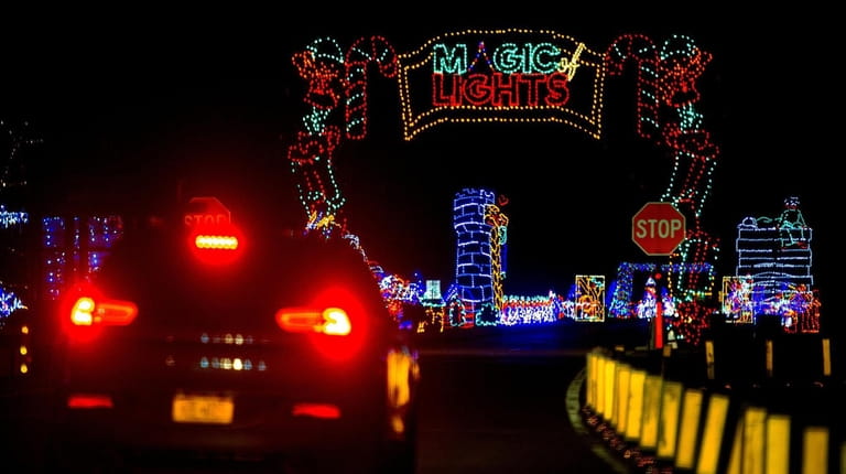The "Magic of Lights" drive-through show at Jones Beach State Park...