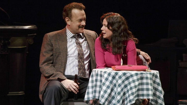 Tom Hanks as Mike McAlary and Maura Tierney as Alice...