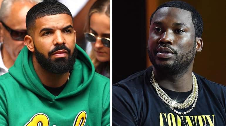 Rappers Drake, left, and Meek Mill have apparently settled their...