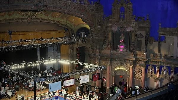 A view from up top of the Paradise Theater in...