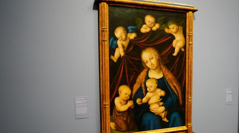 The German Renaissance masterpiece "Virgin, Child, St. John the Baptist...
