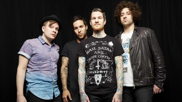 Fall Out Boy band members are, from left, Patrick Stump,...