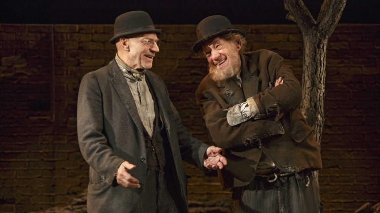 Patrick Stewart, left, and Ian McKellen in Samuel Beckett's play...