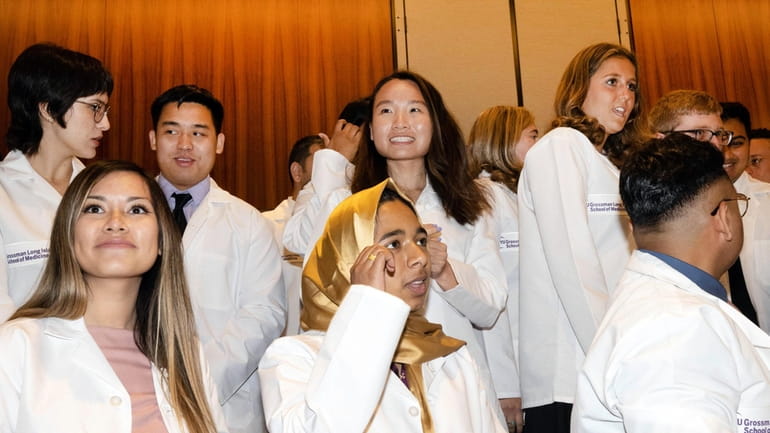 First-year medical students participated in their white coat ceremony at NYU...
