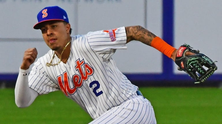 Mets minor-league prospect Mark Vientos, currently with the Syracuse Mets.