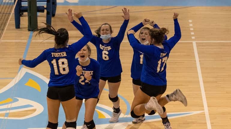Mattituck celebrates their victory during the Class C Long Island...