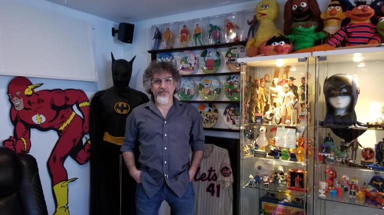 Mike Cesarano's basement in Westbury is a pop culture cave...