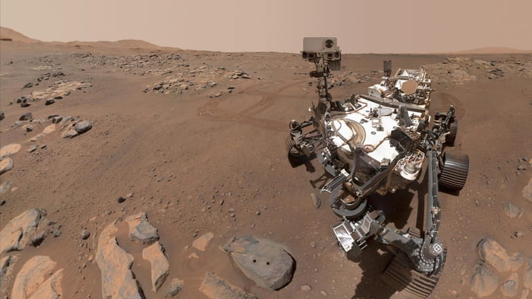 NASA's Perseverance Mars rover took this "selfie" on the planet in...
