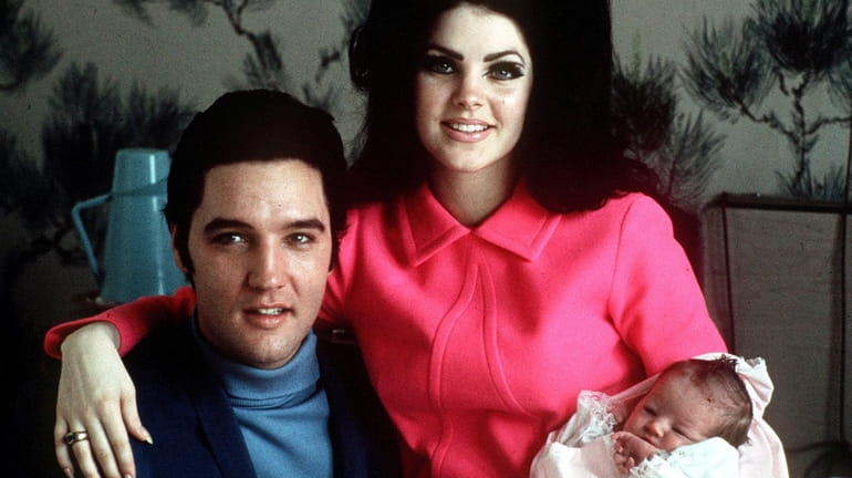 In February 1968, Elvis and Priscilla Presley posed with their...