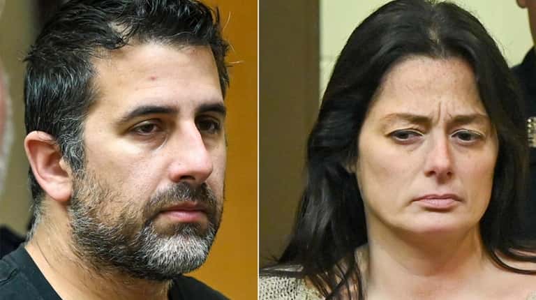 Michael Valva and Angela Pollina during a court appearance on...