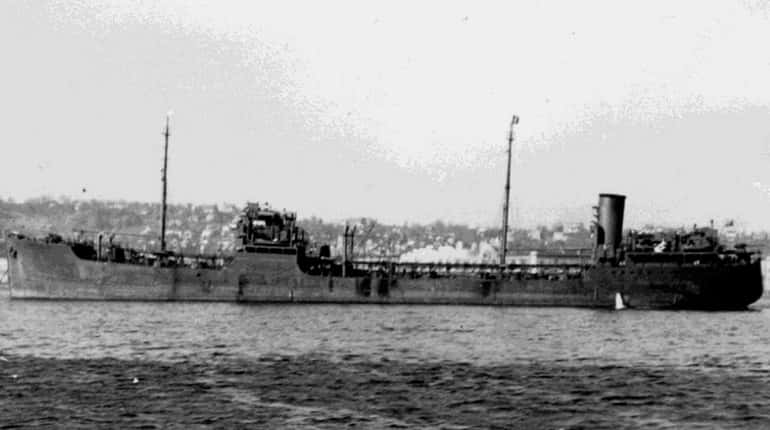 The British oil tanker Coimbra in 1941.