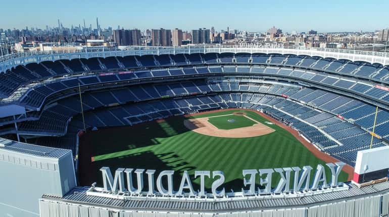 Yankee Stadium, seen here Thursday, March 26, 2020, remains closed...