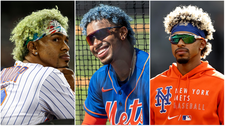 The many hair colors of Mets shortstop Francisco Lindor.