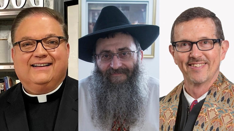 From left, the Rev. Msgr. James Vlaun, Rabbi Anchelle Perl...