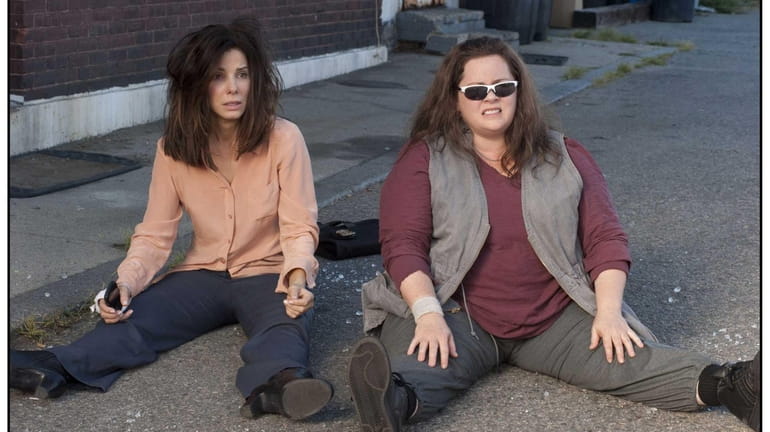 From left, Sandra Bullock and Melissa McCarthy in "The Heat."