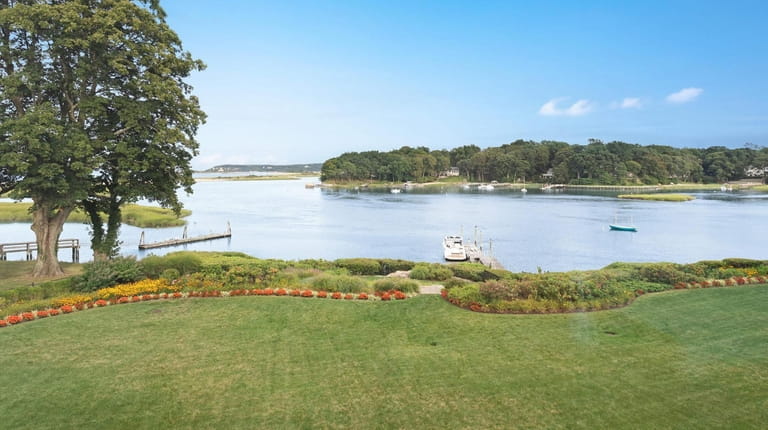 The views from a 10,684-square-foot home in Old Field listed...
