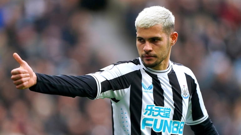 Newcastle United's Bruno Guimaraes during the English Premier League soccer...