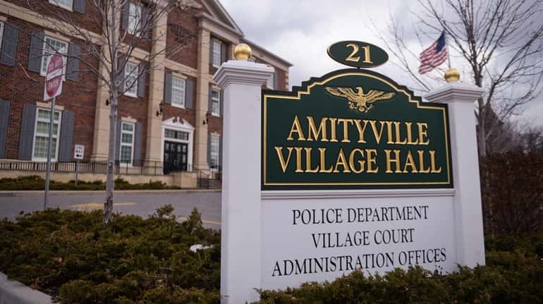 Amityville Village Hall is shown here on Feb. 25, 2014.