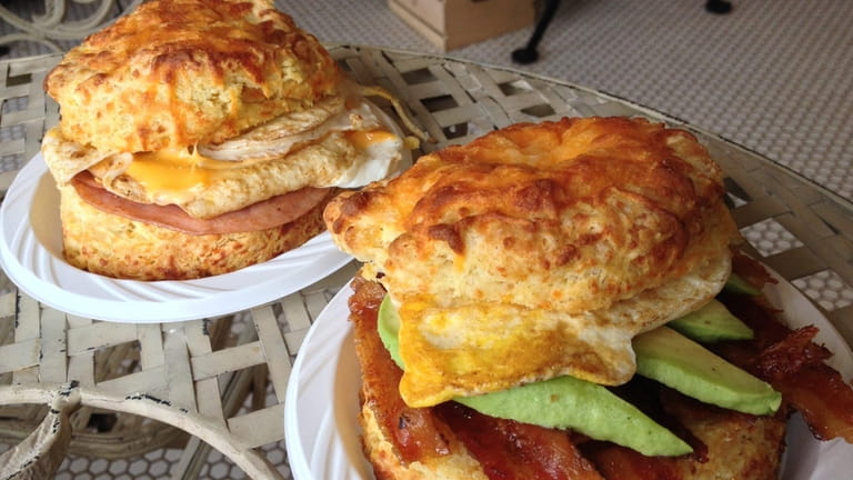 At Kerber's Farm in Huntington, breakfast sandwiches made with homemade...