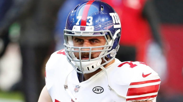 Giants offensive tackle John Greco on Dec. 24, 2017.