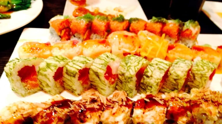 Colorful sushi rolls are popular choices at Akira Steak House...