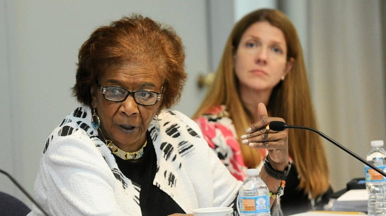 Regent Judith Johnson of Rockland County, left, named Monday to...