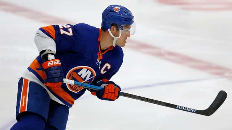 Anders Lee of the New York Islanders skates during summer...