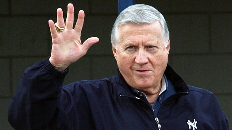 This file photo shows New York Yankees owner George Steinbrenner...