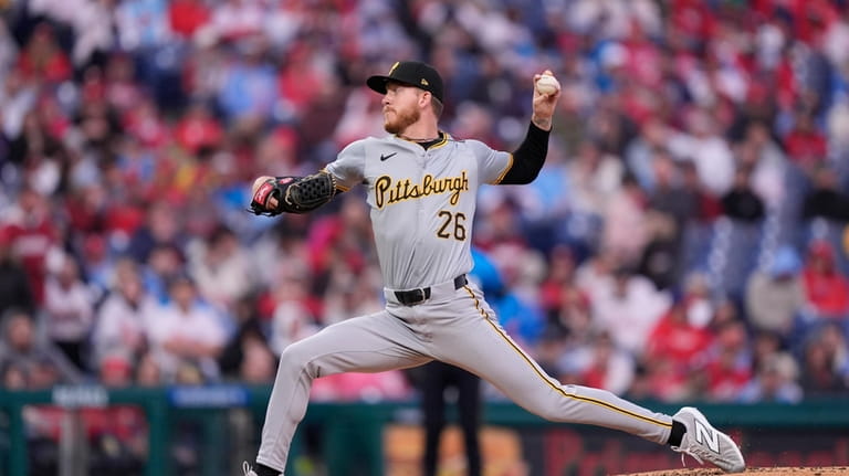 Pittsburgh Pirates' Bailey Falter pitches during the second inning of...
