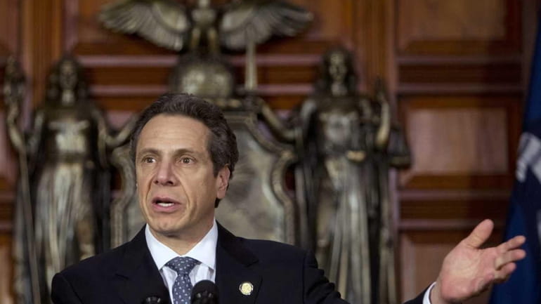 New York Gov. Andrew M. Cuomo during a news conference...