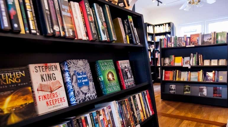 Bestsellers on display at Turn of the Corkscrew bookstore in...