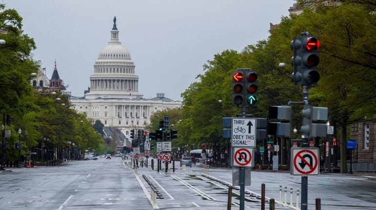 A view of the Capitol in Washington on April 13, 2020.