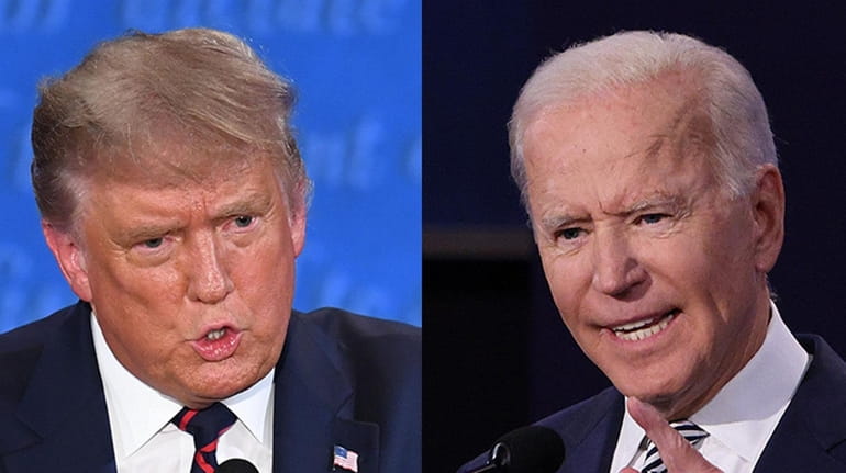 President Donald Trump and Democratic presidential nominee Joe Biden debated...