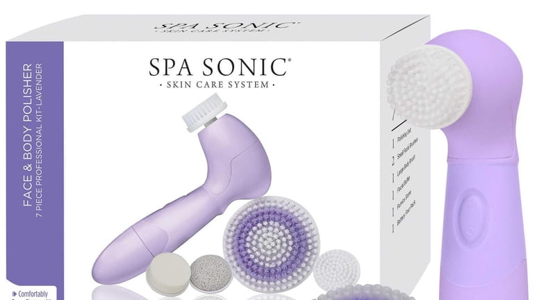 Spa Sonics's Face and Body Polisher is available in white...